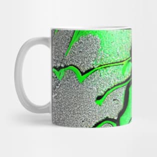 Teardrop pattern, abstract with pattern, green, black Mug